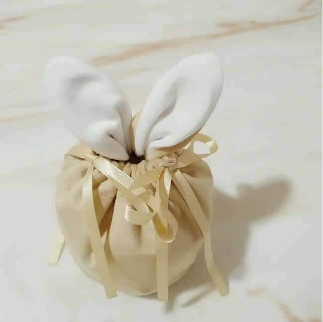 Easter Bunny Ear Treat Bag, Large Velvet Pouch, Small Pouch, Personalised Egg Hunt , Easter Gift For Children, Reusable Bag, Ireland, Irish