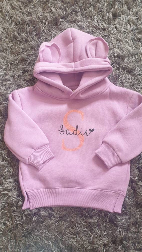 Kids Lilac Bear Hoodie