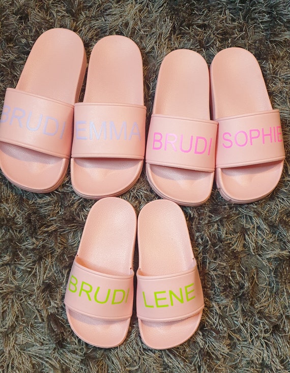 Personalised sliders deals shoes