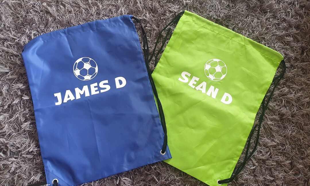 Football Kit Bag Personalised Drawstring Bag PE Bag Kids Etsy