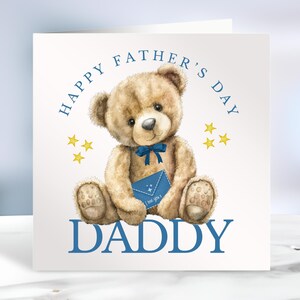 Carte personnalisée pour la fête des pères, pour grand-père la fête des pères, Bonne fête des pères, papa, papa, première fête des pères, ours en peluche, Irlande, Irlandais