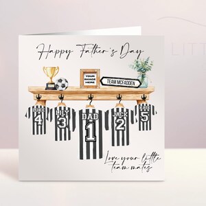 Carte personnalisée fête des pères, maillots de football, pour grand-père, fête des pères, joyeuse fête des pères, première fête des pères, Irlande, Irlandais