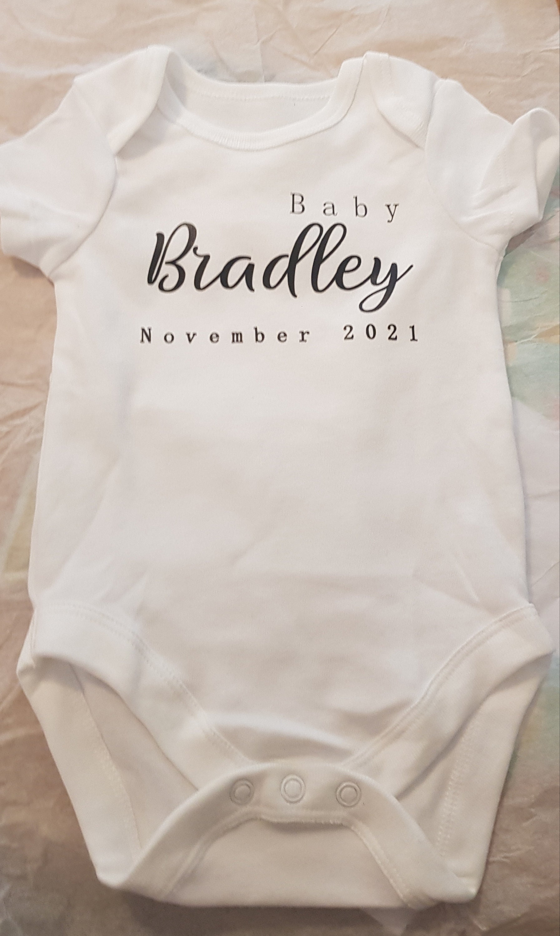 Pregnancy Announcement Baby Vest New Baby Personalised Etsy