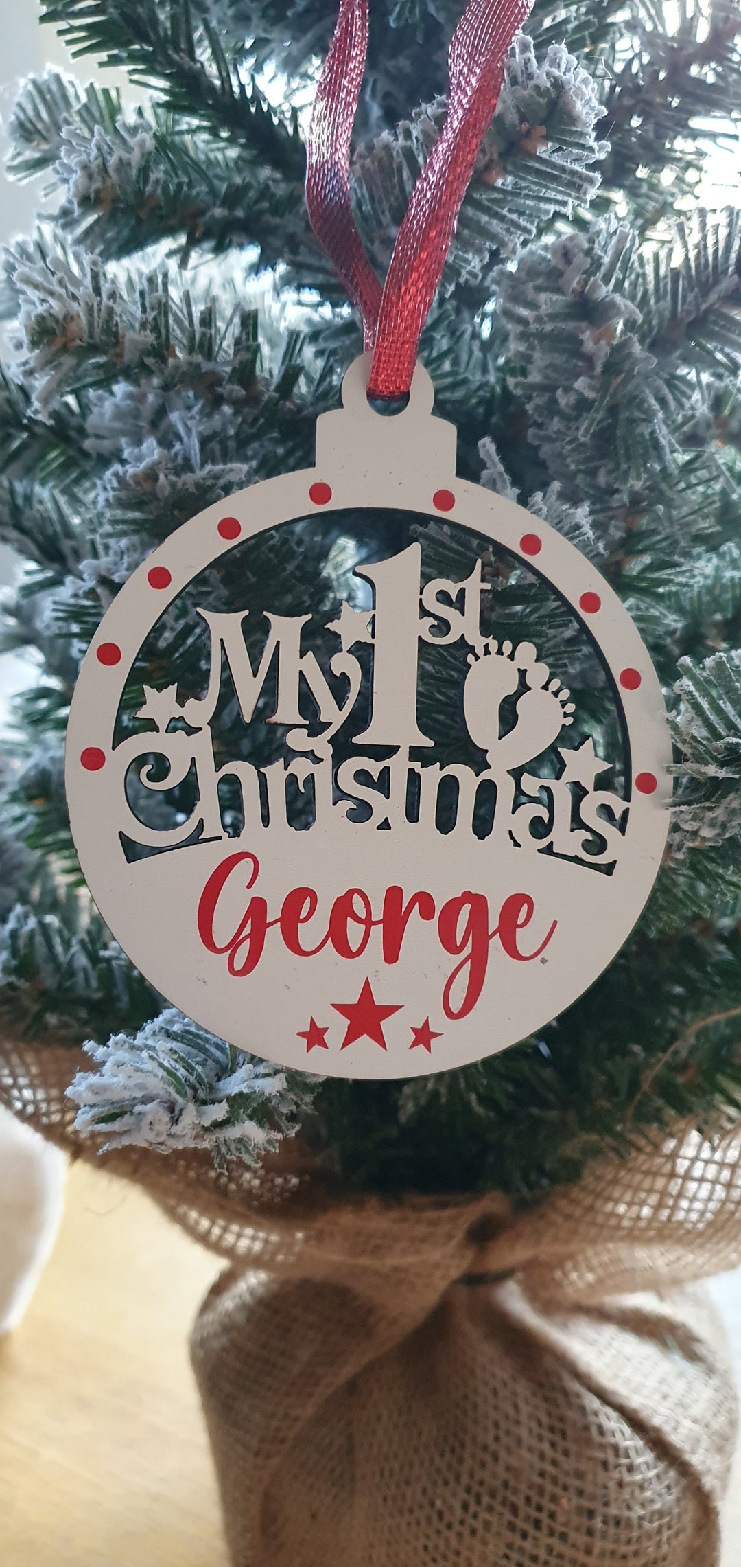 My First Christmas Bauble, Babies First Christmas, Personalised