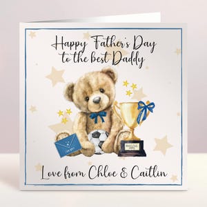 Carte personnalisée pour la fête des pères, pour grand-père le jour de la fête des pères, Bonne fête des pères, papa, papa, premier père, footballeur, Irlande, Irlandais