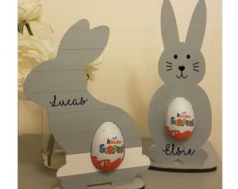 Easter Bunny Kinder Egg Holder | Personalised Easter Gift | Kids Gift | Custom | Childrens | Easter Egg | Basket | Rabbit | Ireland | Irish