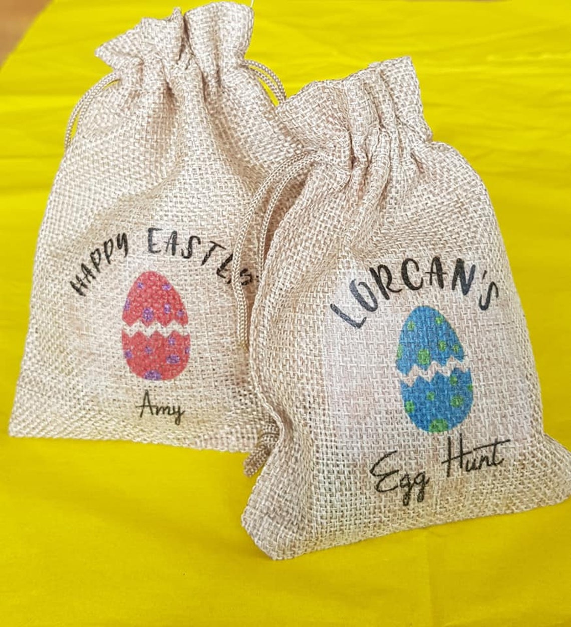Personalised Easter Egg Hunt Pouch Bag Easter Gift Easter Etsy