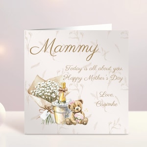 Biglietto personalizzato per la festa della mamma, Buona festa della mamma, mamma, mamma, prima festa della mamma del bambino, cuore, biglietto personalizzato, Irlanda, irlandese