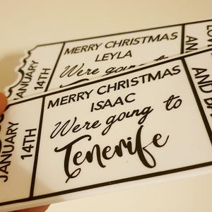 Personalisierte Acryl-Eintrittskarte, Benutzerdefinierte Konzertkarte, Urlaub, Spa-Tagesgutschein, Weihnachtserlebnisgeschenk, Geburtstag, Irland, irisch