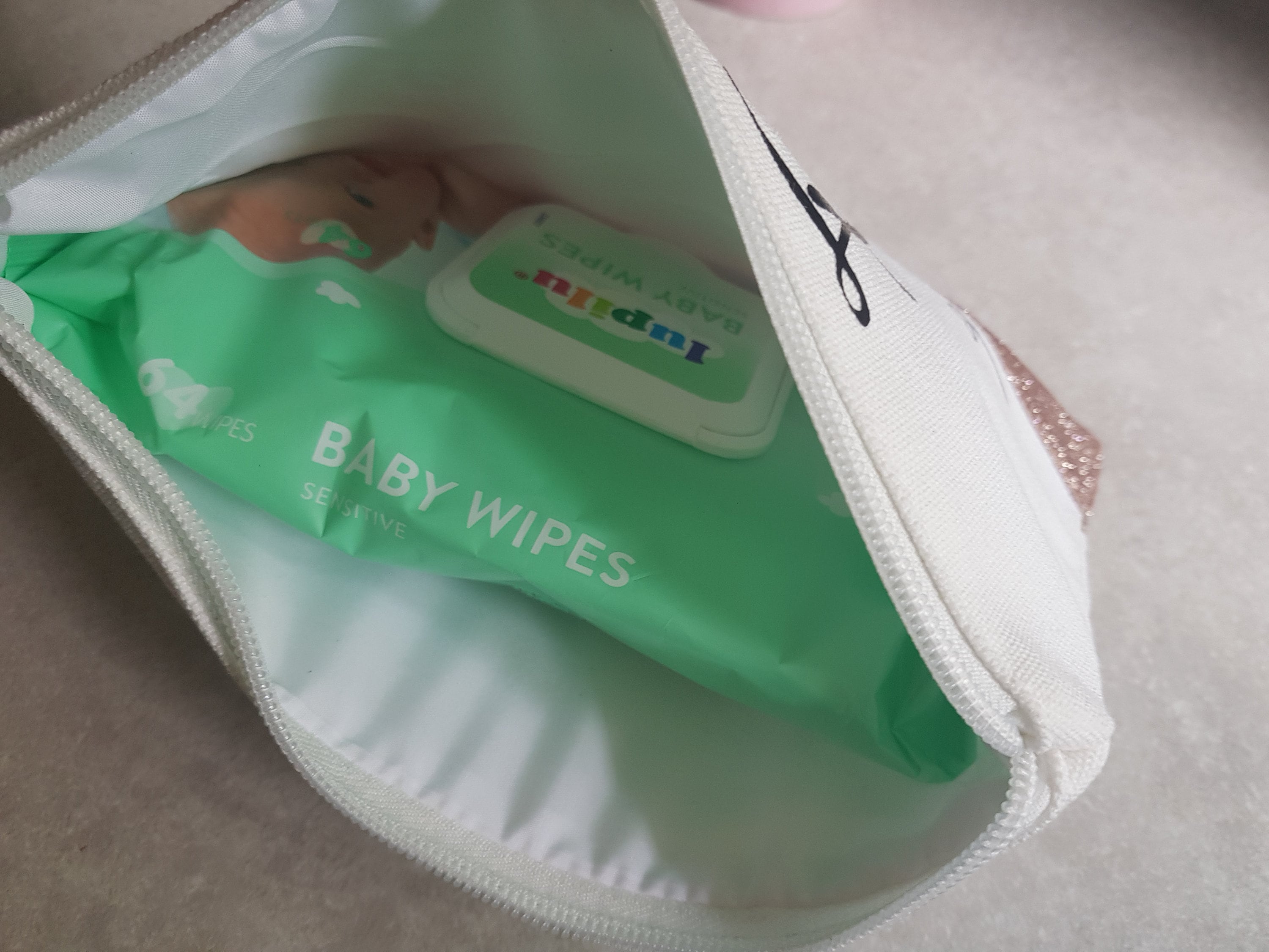 Personalised Zip Nappy Pouch Canvas Nappy Bag Wipes Holder Etsy