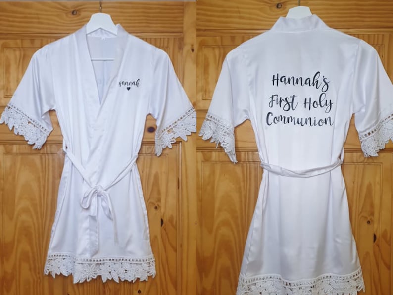 Lightweight Communion Robe Luxury Communion Robe Personalised Satin Gown First Holy - Etsy