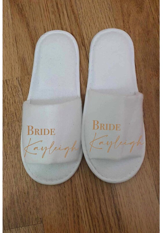 Buy Personalised Spa Slippers, Bride Slipper, Hen Party, Bride to