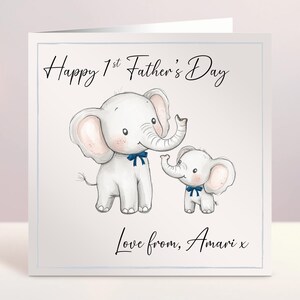 Carte personnalisée pour la fête des pères, pour grand-père la fête des pères, Bonne fête des pères, papa, papa, première fête des pères, éléphant, Irlande, Irlandais