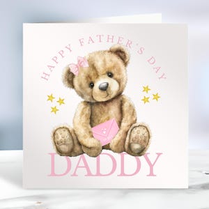 Carte personnalisée pour la fête des pères, pour grand-père la fête des pères, Bonne fête des pères, papa, papa, première fête des pères, ours en peluche, Irlande, Irlandais