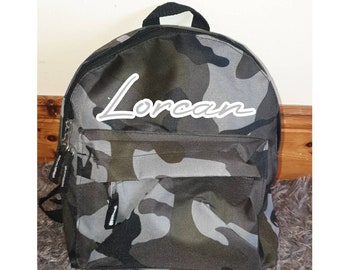 Cartable de camouflage personnalisé | Sac à dos | Retour à l’école | | de pépinière | des tout-petits | préscolaire crèche | Nom | Irlande | Irlandais