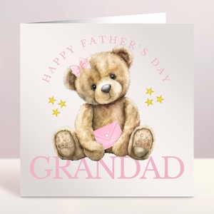 Carte personnalisée pour la fête des pères, pour grand-père la fête des pères, Bonne fête des pères, papa, papa, première fête des pères, ours en peluche, Irlande, Irlandais