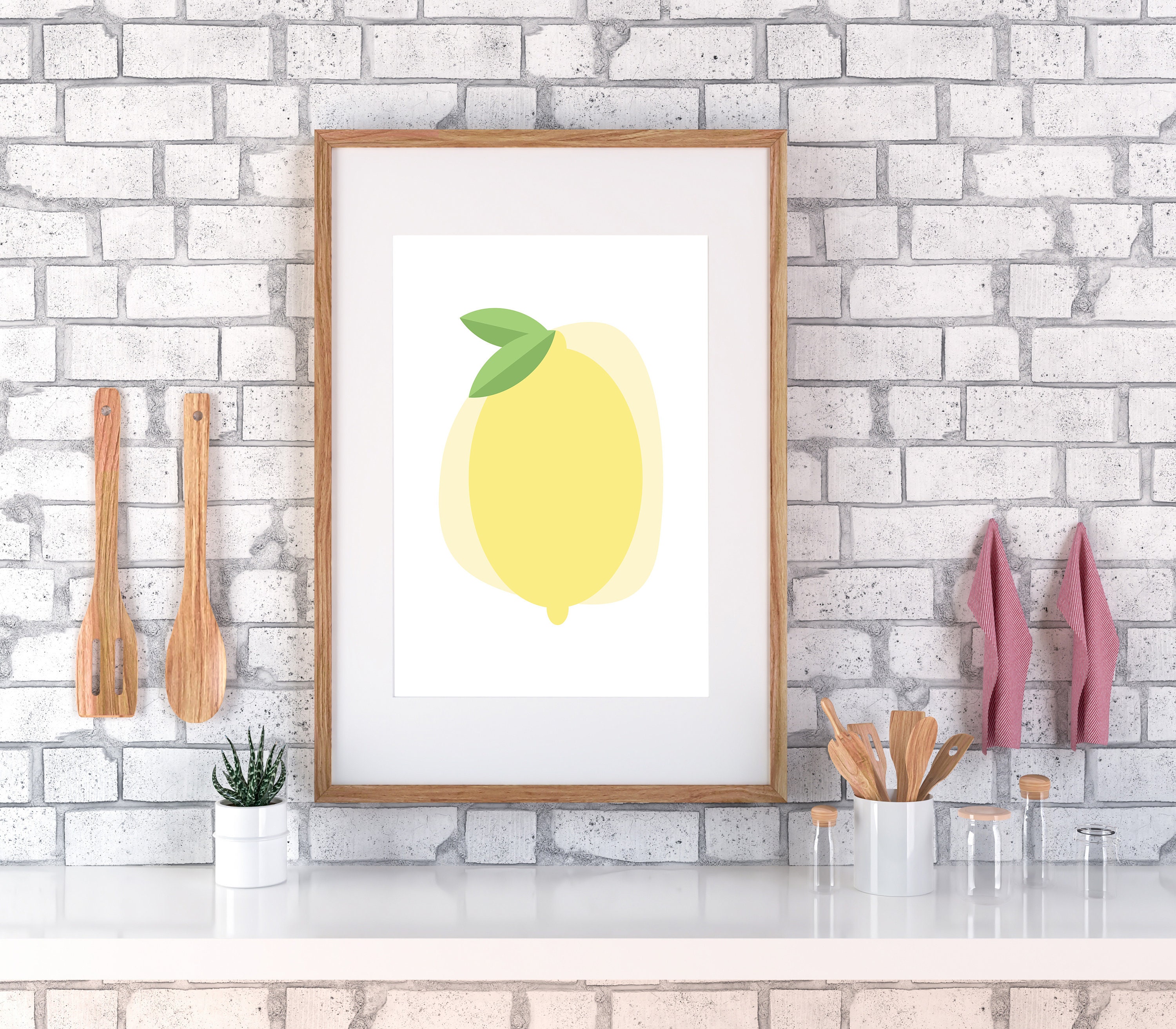 Yellow Lemons Print Design Lemon Wall Art Lemon Wall Art Etsy