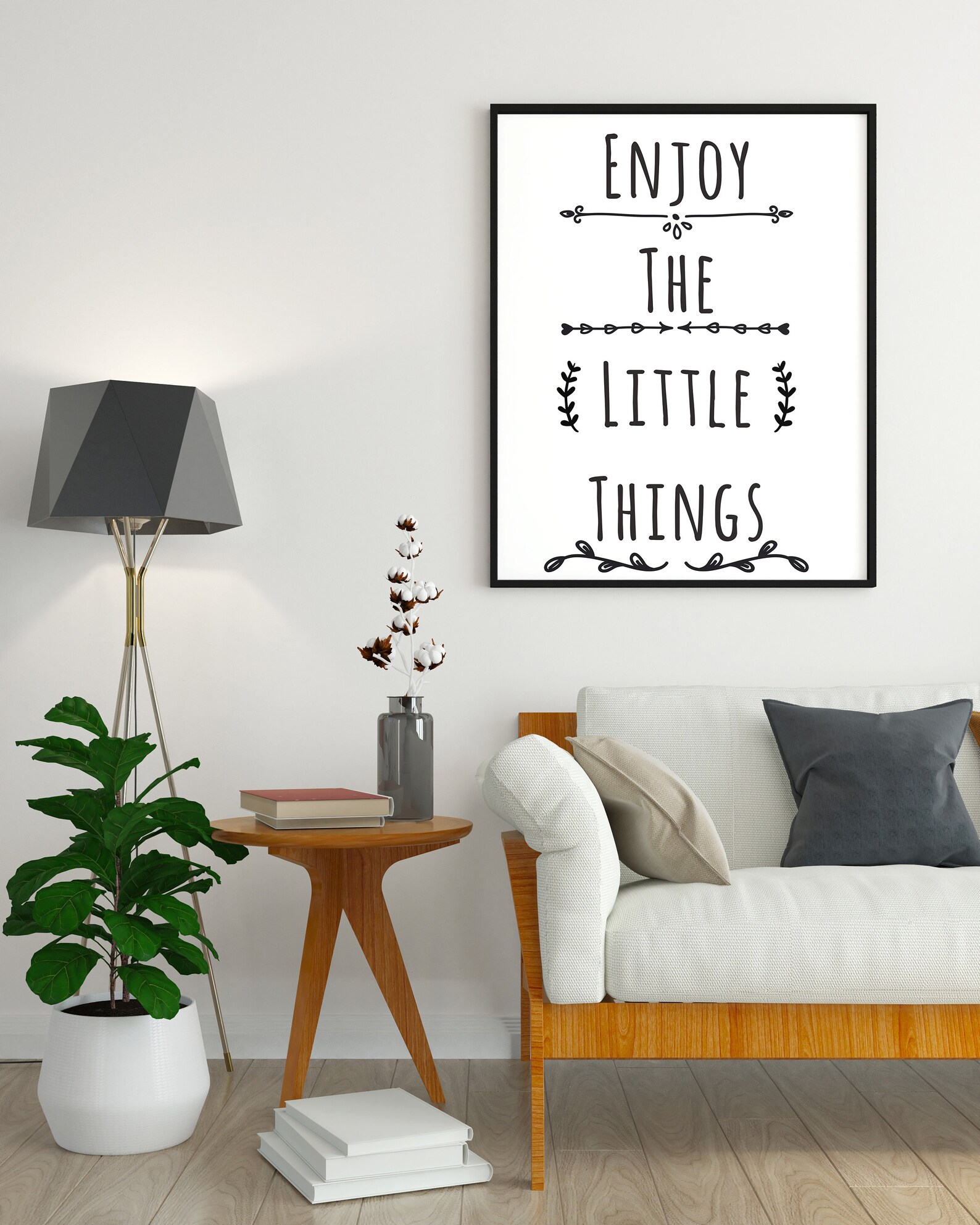 Enjoy The Little Things Inspirational Work Wall Art Text | Etsy