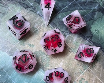 Hazbin Hotel Angel Dust Liquid Core Resin Dice Set