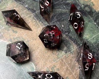 Bloody Lace Resin Dice Set