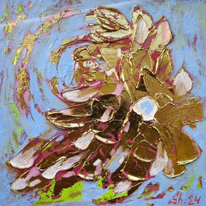 Ángeles originales, obra cristiana moderna, arte texturizado de Dios, pintura del Espíritu Santo, arte de los ángeles de Dios, empasto de cielo ardiente, regalos para el Día del Padre