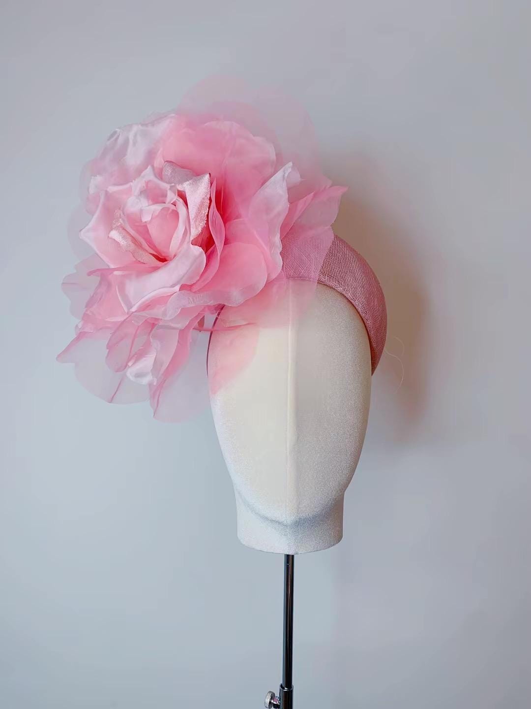 Vibrant Light Pink Fascinator Races Wedding - Etsy