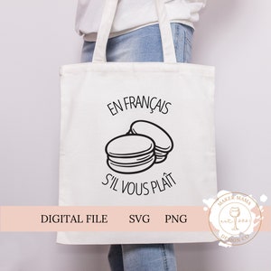 In English S'il Vous Plaît, Fichier numérique SVG et PNG | Cadeau de professeur de français | couper le fichier pour Cricut Design Space & Silhouette Designer Edition