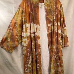 Long Sleeved Ice Dyed  Cardigan/Duster