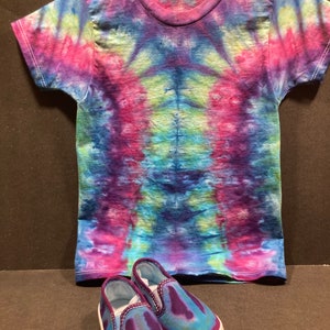 Little girl tie dye and matching sneakers