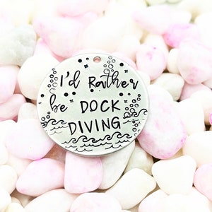 Pet Dog Tag, I’d Rather be dock diving, fun pet tags, pet accessories