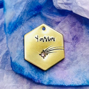 Pet ID Tag, Birth Rhinestone Dog Tag, Crystals dog tag, Birthstone, Rhinestone, gems tag, Dog Tag For Dogs,