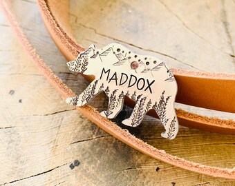 bear shaped dog tag
