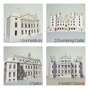 Case storiche britanniche Lanterna di carta Edificio pop-up Arte Decorazioni per la casa Decorazione di carta Modello di architettura Lampada di carta Regalo decorativo