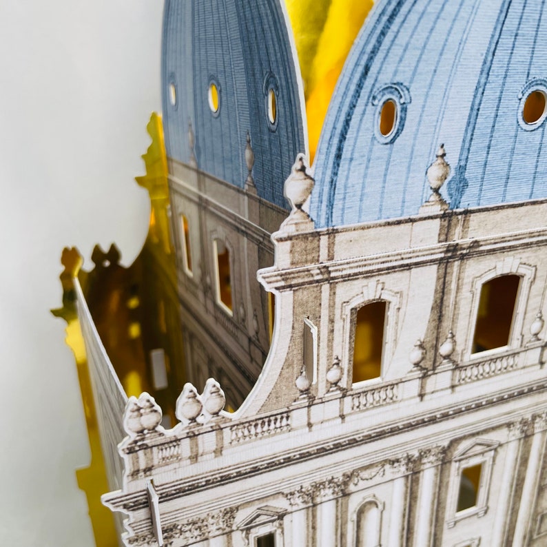 Radcliffe Camera University Oxford Architecture paper lantern Popup building decoration Architecture model Paper lamp Decoration gift image 5