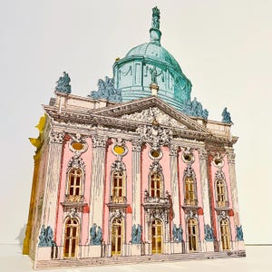 Neues Hause Potsdam Architektur Papierlaterne Popup Gebäude Dekor Papierdekoration Architekturmodell Papierlampe Dekoration Geschenk