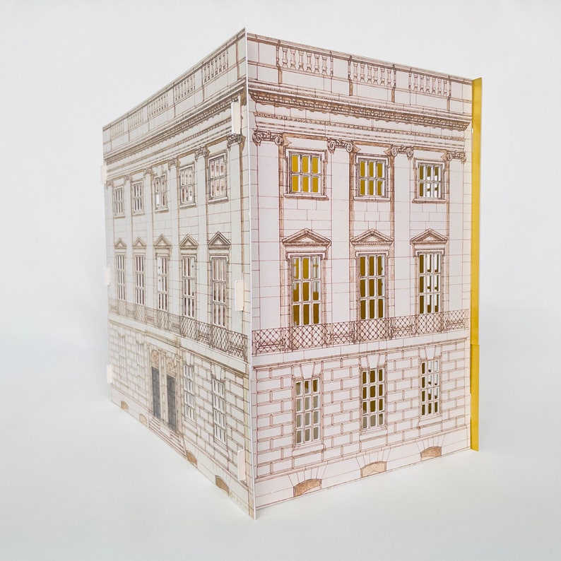 Lincolns Inn Houses Architecture paper lantern Popup building Art Home Paper decoration Architecture model Paper lamp Decoration image 7