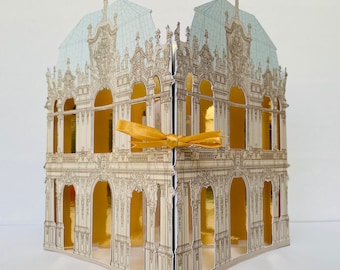Zwinger Palast Dresden Facade Architecture paper lantern Popup building Art  decoration model Paper lamp Decoration gift