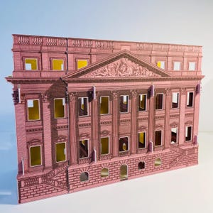 Arquitectura de la casa señorial Linterna de papel Edificio emergente Arte Decoración de papel Modelo de arquitectura Lámpara de papel Decoración