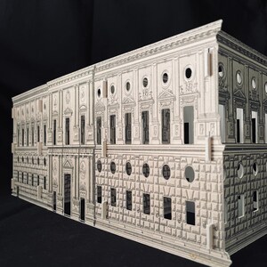 Palazzo di Carlo V Palacio Carlos V Lanterna di carta Arte Decorazioni per la casa Decorazione di carta Modello di architettura Lampada di carta Decorazione regalo