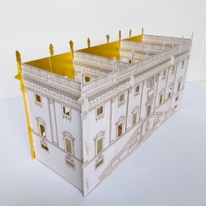 Palazzo Senatorio Architettura Lanterna di carta Pop-up building Arte Arredamento per la casa Decorazione di carta Modello di architettura Lampada di carta Decorazione regalo