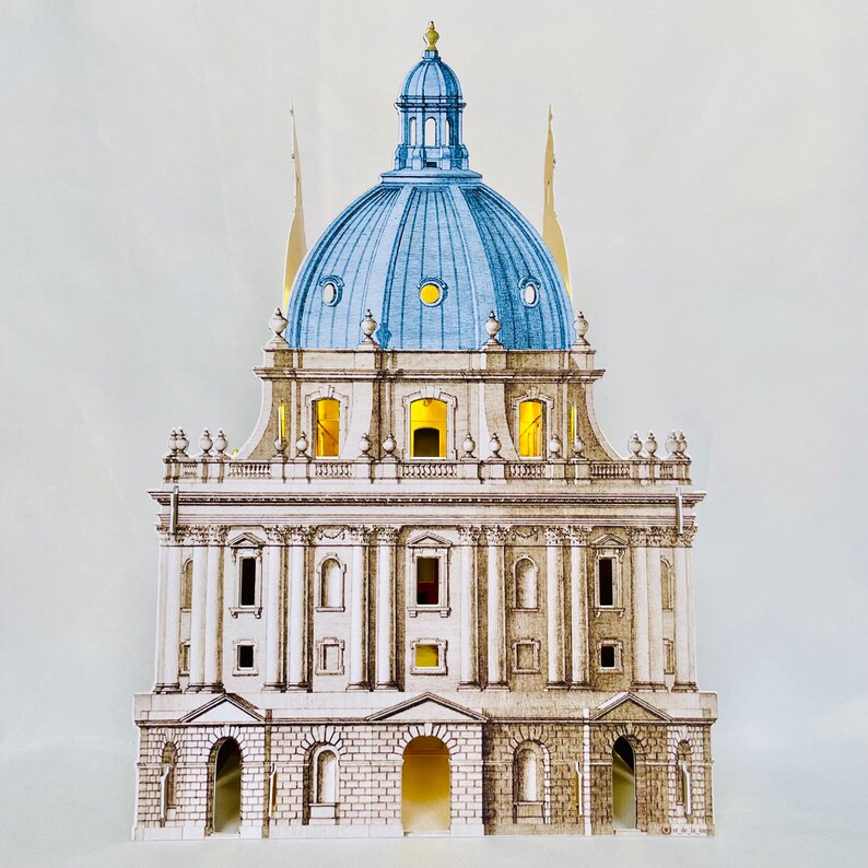 Radcliffe Camera University Oxford Architecture paper lantern Popup building decoration Architecture model Paper lamp Decoration gift image 2