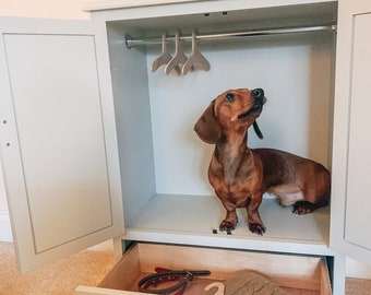 PERSONALISED Dog Wardrobe, BESPOKE Storage Cupboard - HANDMADE