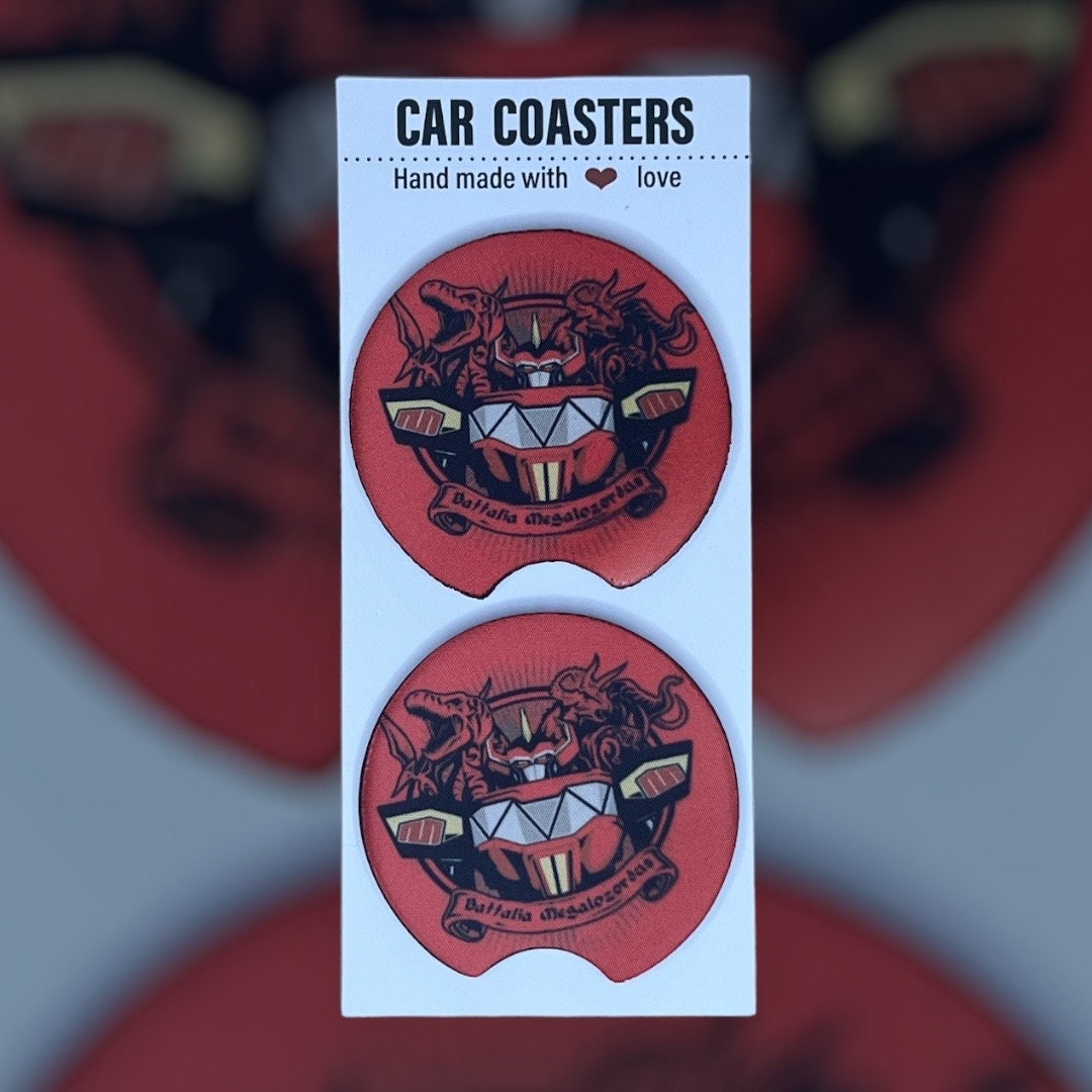 Megazord Power Rangers Car Coaster Etsy