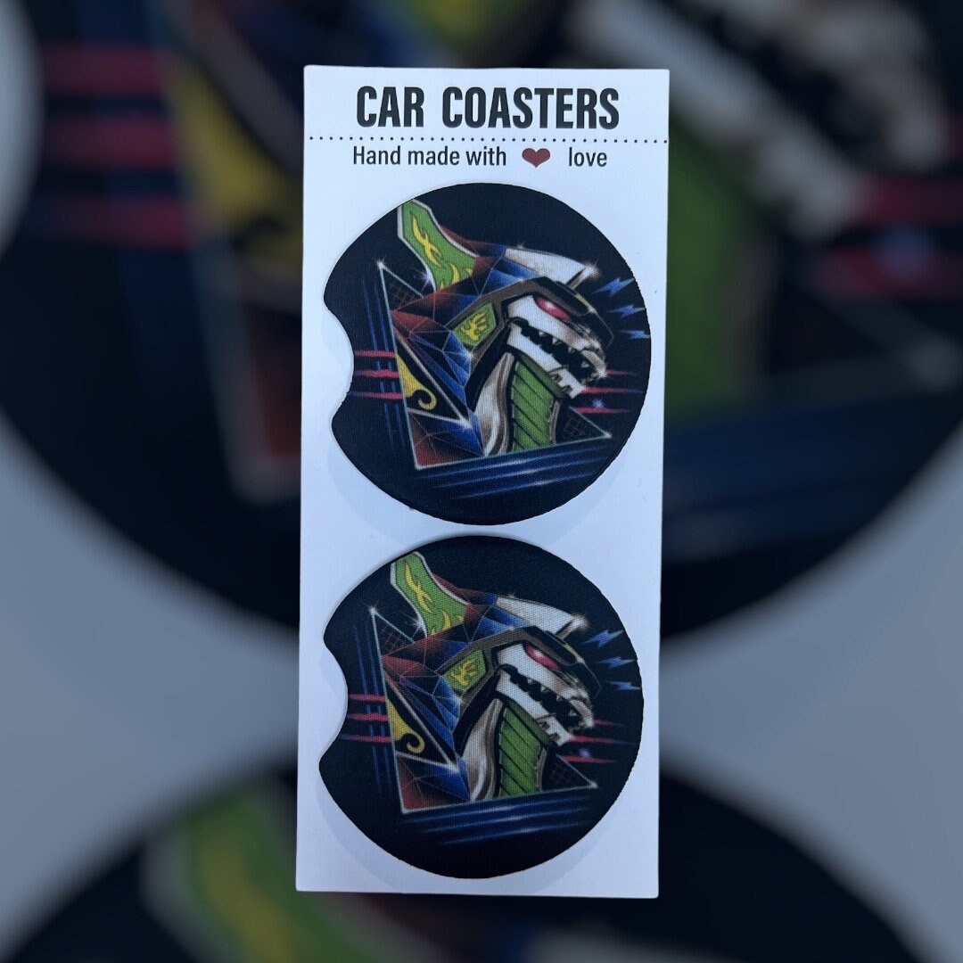 Dragonzord Power Rangers Car Coaster Etsy