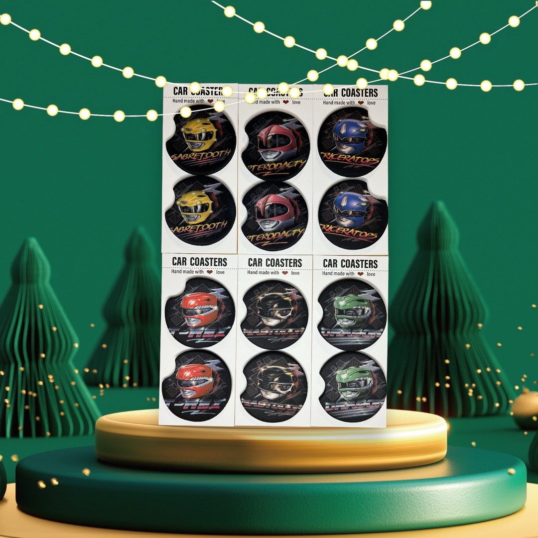 Mighty Morphin Power Rangers Car Coaster Etsy