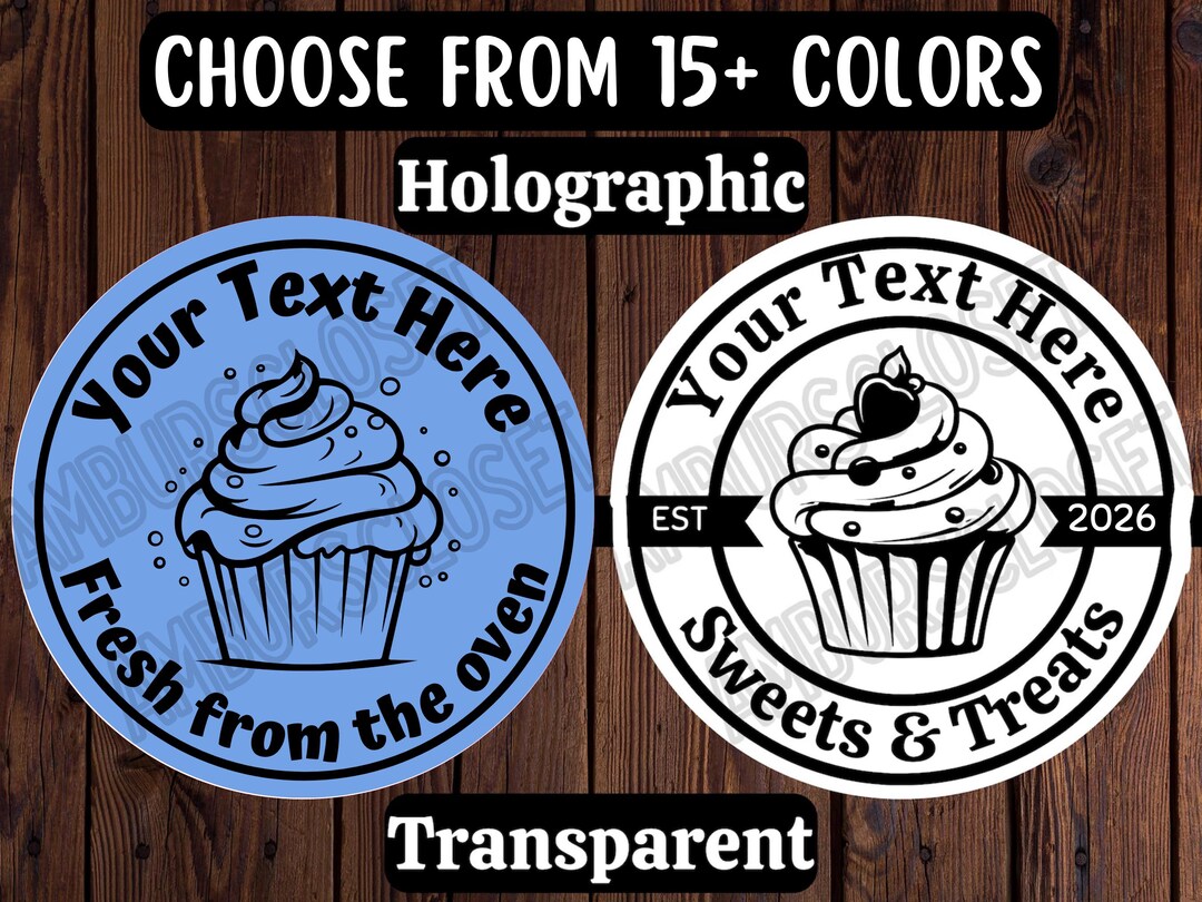 40 CUSTOM PRINTED Bakery Stickers 2