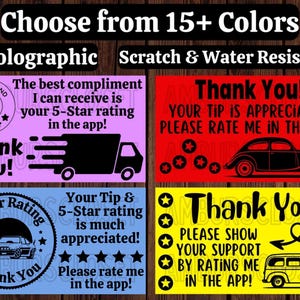 50 PRINTED DoorDash UberEATS Grubhub 2.25&quot; Stickers Labels Seals Scratch Resistant Spark Shipt INCREASE TIPS!! Delivery Driver Free Shipping