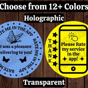 40 PRINTED DoorDash UberEATS Grubhub 2&quot; Round Stickers Labels Scratch Resistant Spark Shipt INCREASE TIPS!! Food Delivery Driver Instacart