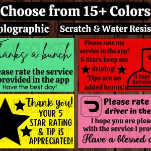 50 PRINTED DoorDash UberEATS Grubhub 2.25&quot; Stickers Labels Seals Scratch Resistant Spark Shipt INCREASE TIPS!! Delivery Driver Free Shipping