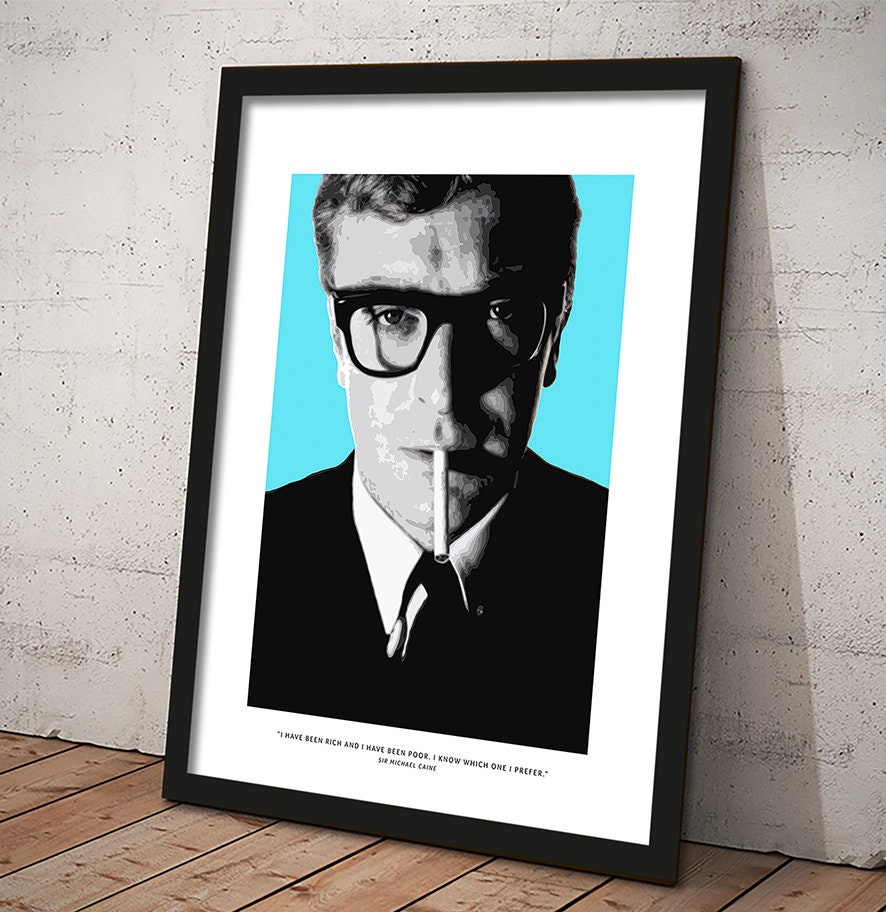 Sir Michael Caine Alfie Limited Edition A3 Digital Pop Art Portrait ...